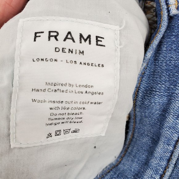 Frame Denim Le Boy Crop Zipper Hem Women's Denim Jeans Size 25 - Picture 8 of 12